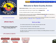 Tablet Screenshot of gamecountryarchers.com